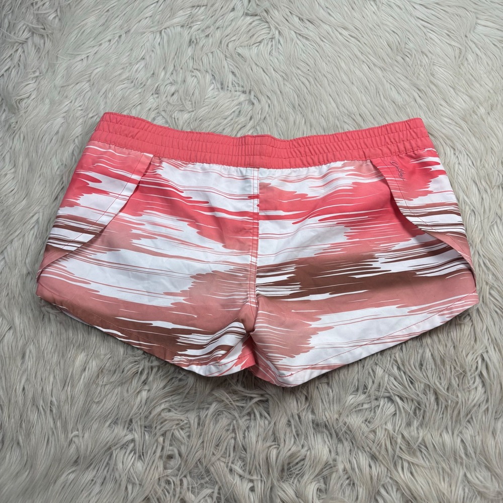 Oakley Women's XL Pink Brown Printed Dolphin Side Board Shorts Swim